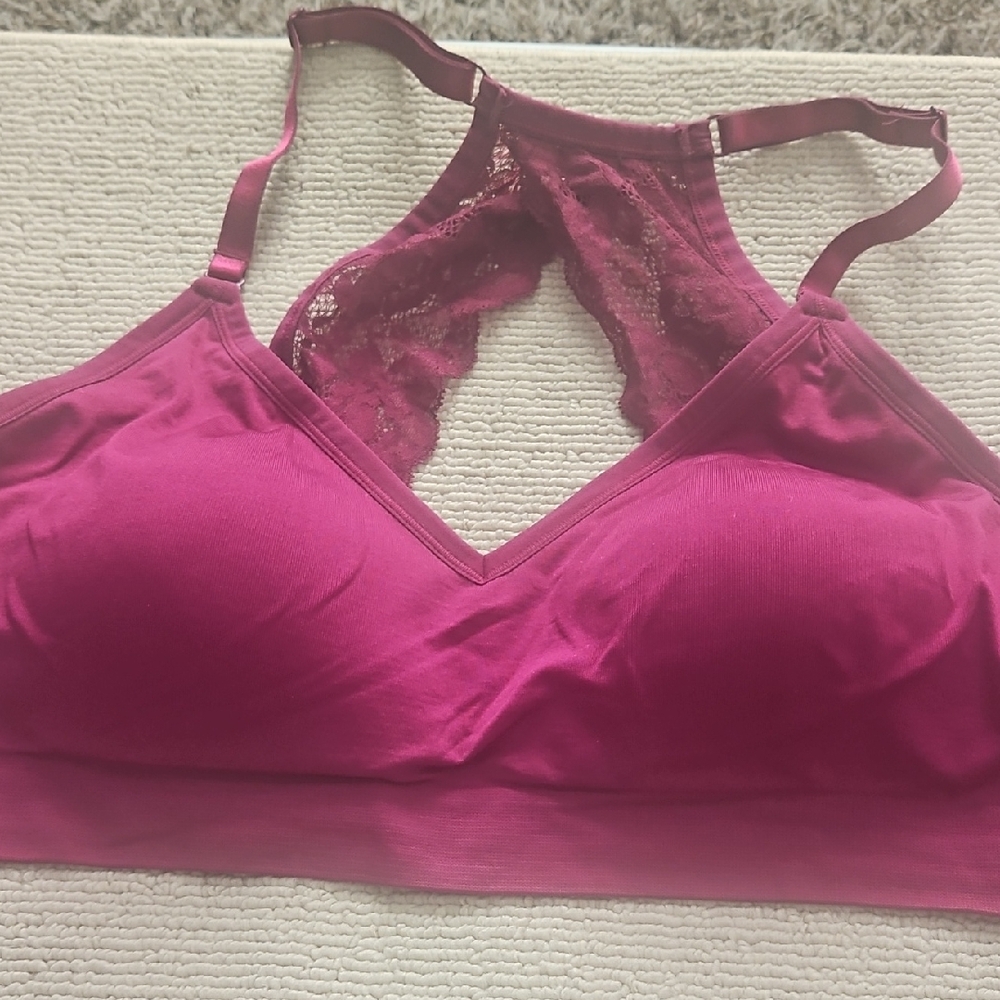 Torrid Fuchsia Lace Back Bralette